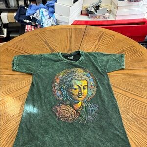 Shanghai Tang Green Buddha Graphic Tee